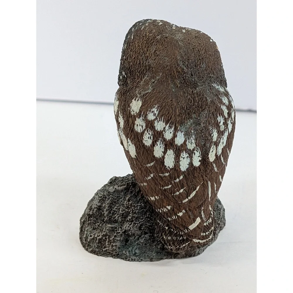 Vintage Bronze Wildlife Collection Saw Whet Owl‎ Charles Earnhardt Made USA
